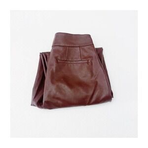 ASOS Oxblood Deep Red Faux Leather Slack 32 x 32